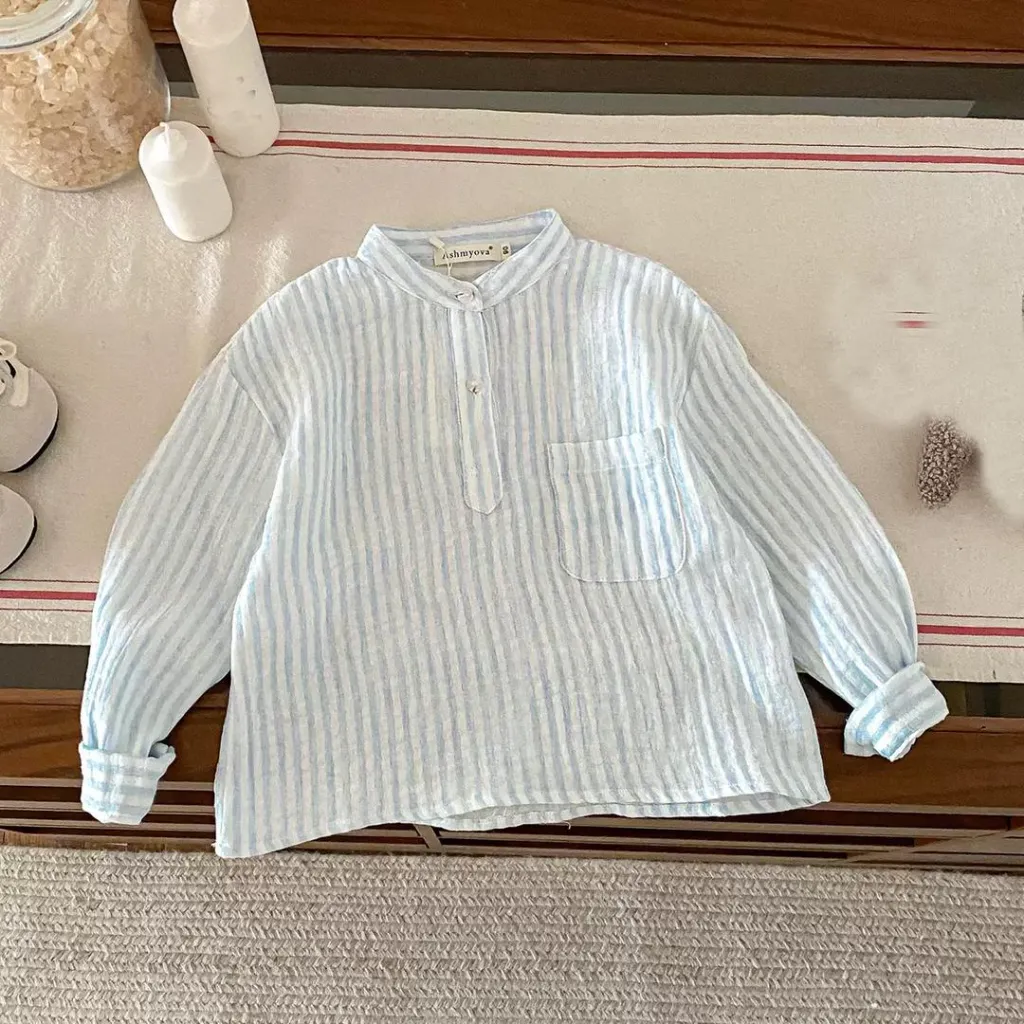 Light Blue White Stipe Shirt.webp
