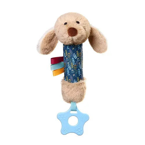 [BN1524] BabyOno - Baby Squeaker toy Dog Willy (Μαλακό παιχνίδι squeaker με ήχο και μασητικό - Dog Willy)