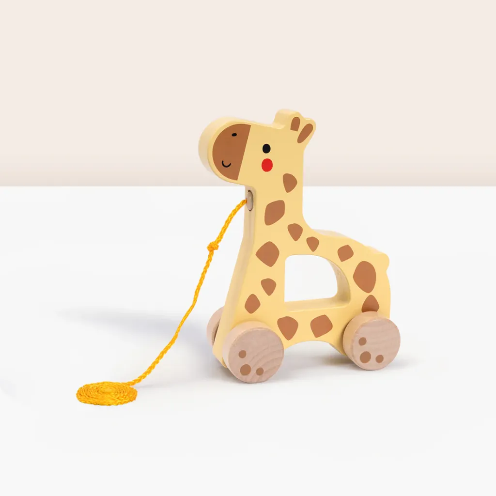 [TJ009A] Tookytoy - Pull Along Giraffe