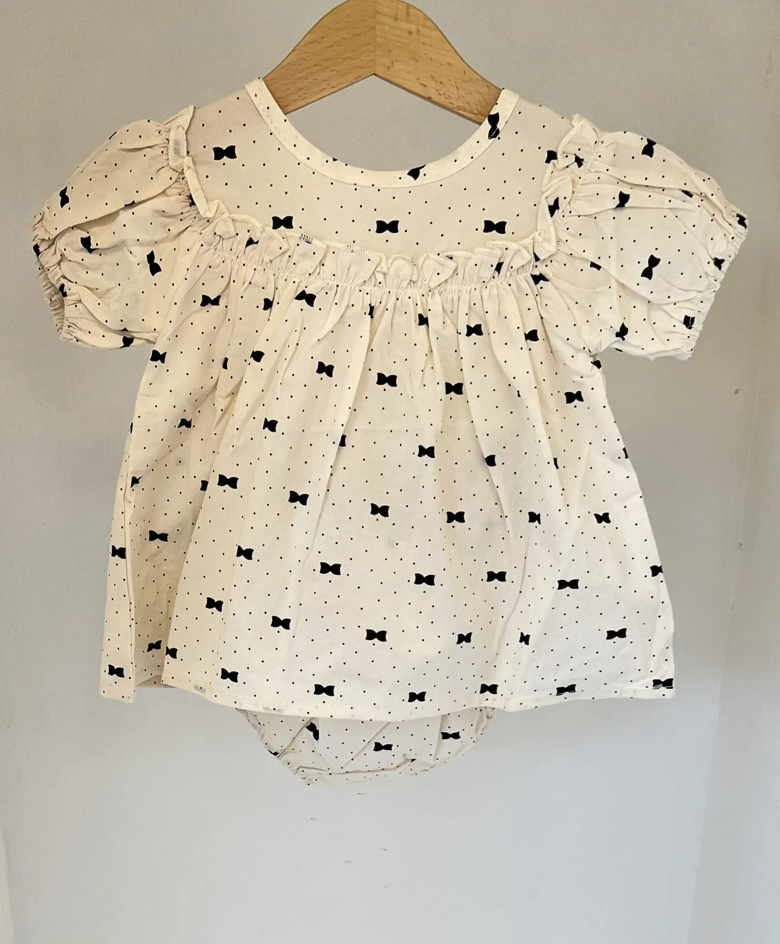 NANI - BLACK BOW DRESS (3-6M)