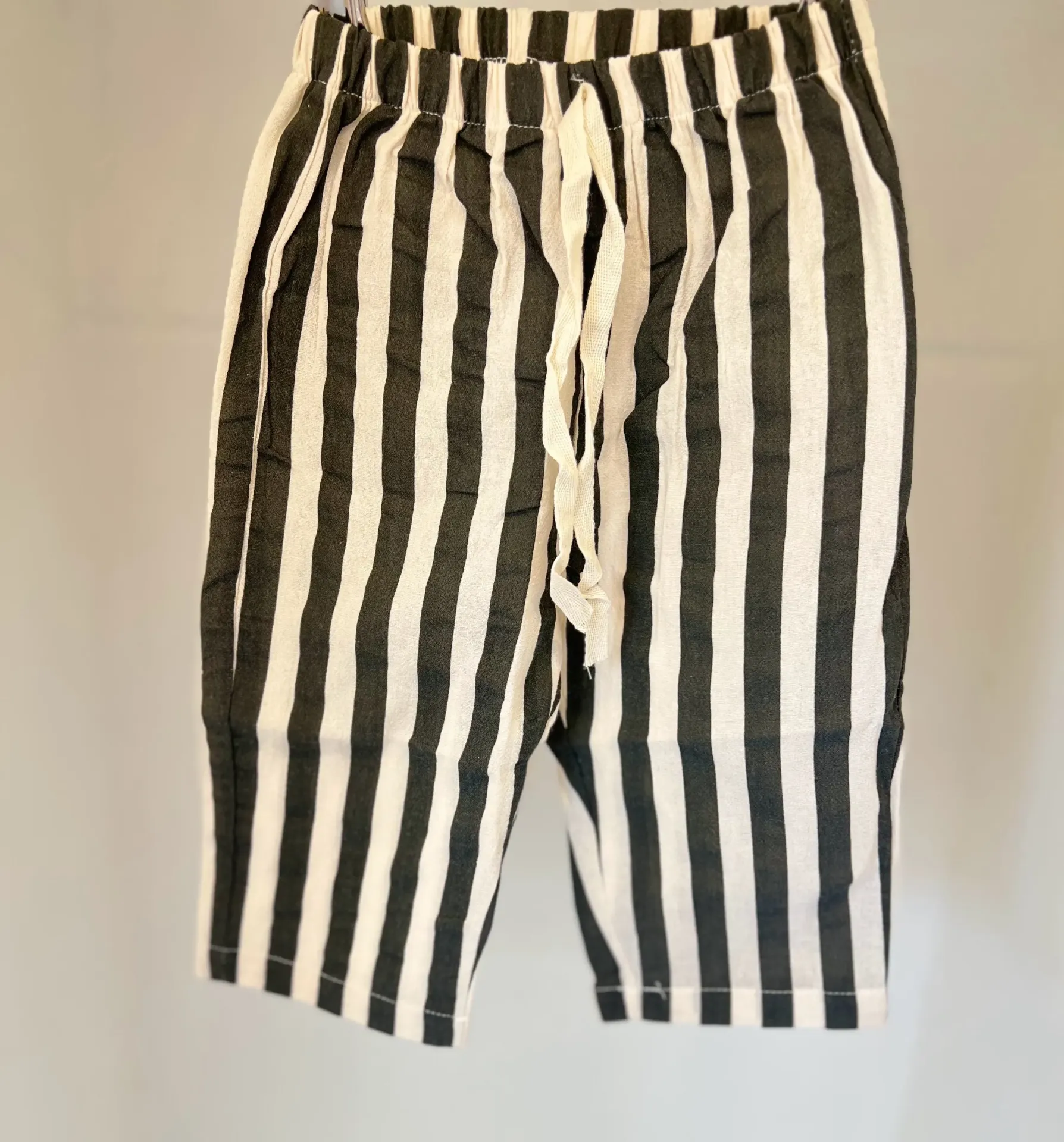 NANI - Black & White Striped Trousers (9-18M)