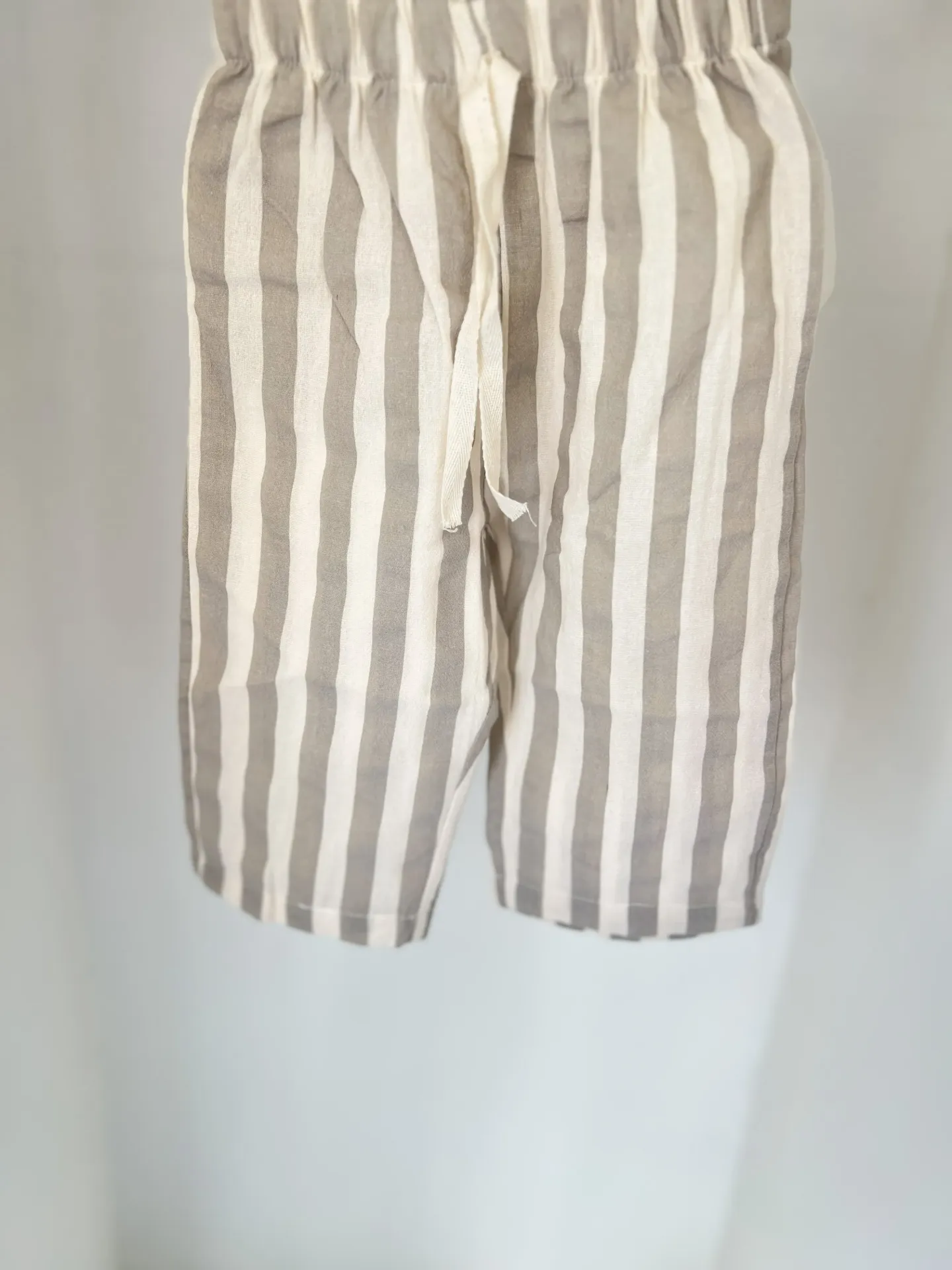 NANI - Grey & Ivory Striped Trousers (9-18M)