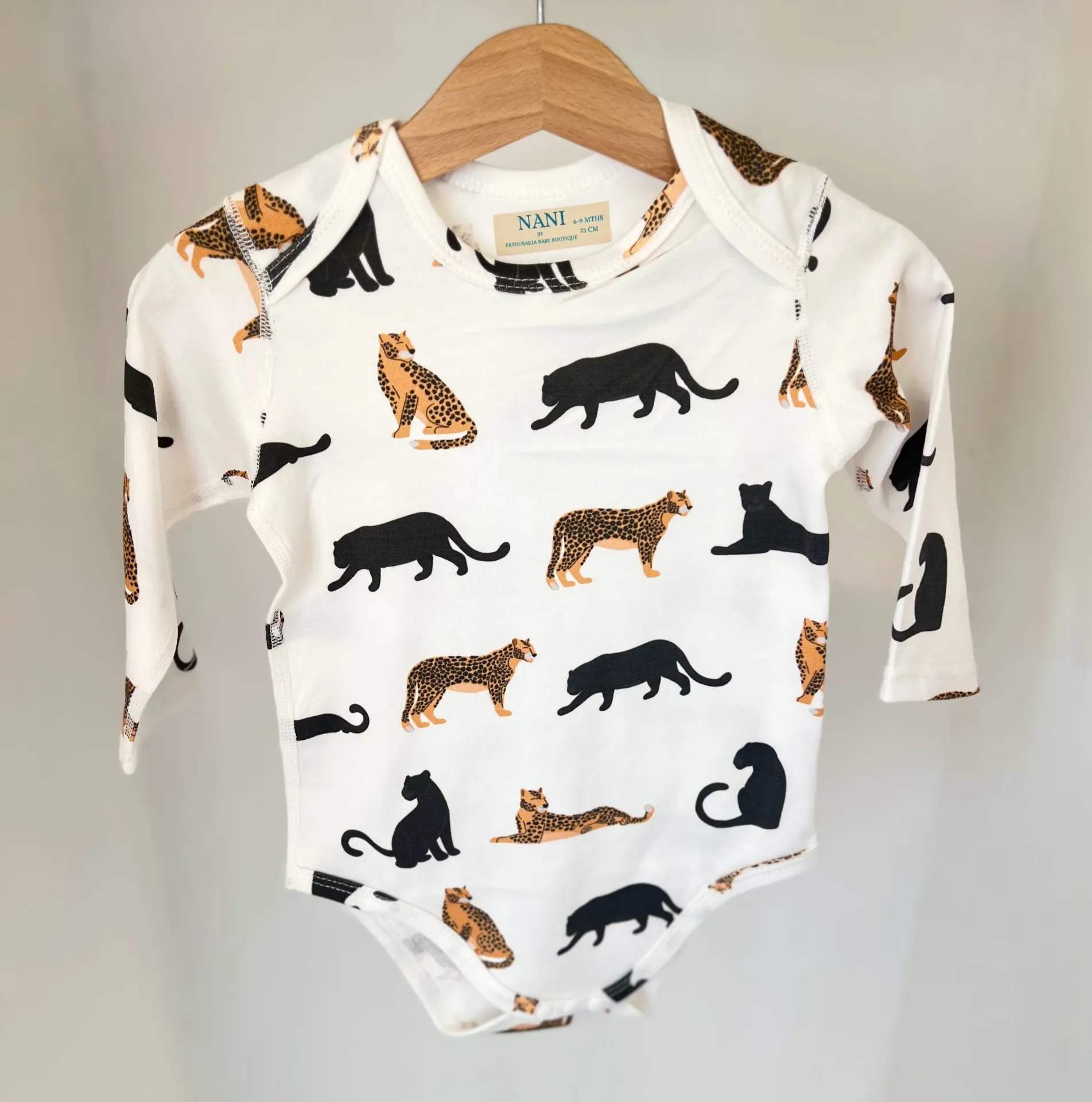 NANI - Long sleeve Romper Leopard