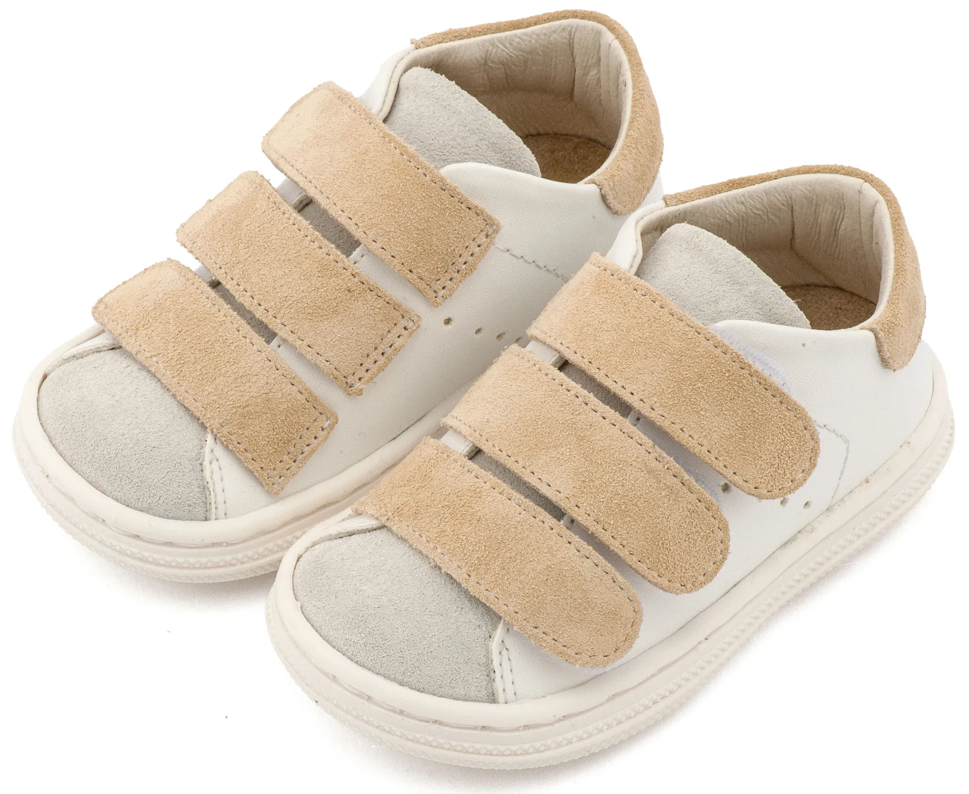 BABYWALKER BOY SHOES BS.3096 (19, Beige/White)