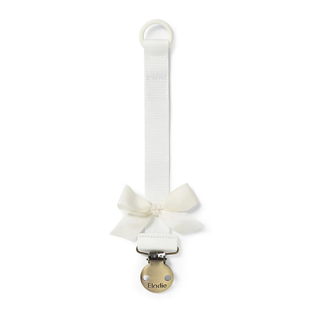 Elodie - Pacifier Clip - Vanilla White