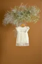 RADU DRESS RG1025 - Christening dress with off-white guipure lace
