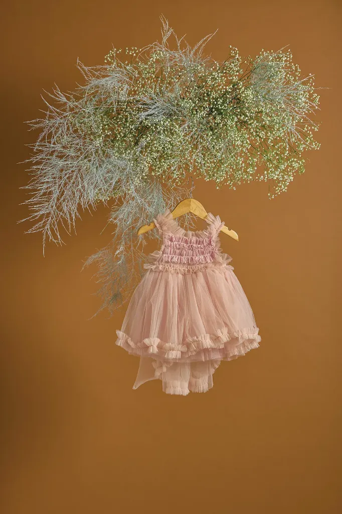 [RG1041] RADU DRESS RG1041 - Rotten apple christening dress with bow on the back